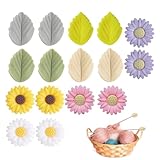 Maschenstopper für Stricknadeln 16PCS Stricknadelstopper Gänseblümchen Gänseblümchenblätter Stricknadelspitzenschutz Zum Stricken Nähen Quilten Häkeln DIY-Kunstprojekt Mehrfarbig