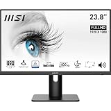 MSI PRO MP243XPDE 60cm (23,8 Zoll) IPS LED Monitor, FHD 1920x1080, 100 Hz, 1 ms, FreeSync, Rahmenloses Design, Höhenverstellbar, HDMI