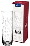 Villeroy & Boch - Toy's Delight Wasserkaraffe/Saftkrug 1 Liter Klar, Spülmaschinenfest, Weihnachten, Glaskaraffe, Wasserkrug, Kanne, Weihnachtsmotiv, Kristallglas