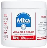 Mixa Hauterneuernde Creme für trockene und rissige Haut, Feuchtigkeitspflege für den Körper, Hände und Gesicht, Mit Urea und Niacinamide, Urea Cica Repair, 1 x 400 ml