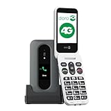 Doro - Leva L30 - Seniorenhandy - 4G-Klapphandy ohne Vertrag - Externes Display - HD-Audioqualität - Kamera - Notruftaste mit GPS - Inklusive Ladestation - Schwarz/Weiß