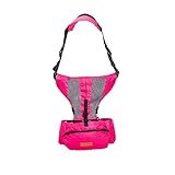 Zhicaikeji Babytragetuch 3-1 Rucksack atmungsaktiv Baby Tragetuch Baby Tragetuch Taille Elastische Sitzbank besser angepasst an jede Jahreszeit Handfreie Babytragetasche, rose, Einheitsgröße