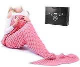 VHOME Meerjungfrau Decke Geschenke - Warmes Wohnzimmer Sofa Decke Damen Mädchen XL Größe Für Weihnachts Geburtstagsgeschenk (Erwachsene 190x110CM, A1-Rosa)