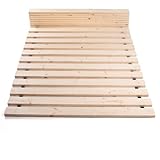 TUGA - Holztech Rolllattenrost Rollrost Lattenrost 160x200cm bis 300KG Flächenlast Qualitätsarbeit aus Deutschland unbehandelt frei von Chemie Naturprodukt NEU inkl Befestigungskit
