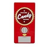 Retro-Süßigkeitenspender, Trockenfutterautomat - Kaugummi- & Nussspender, Snackspender für Kaffeebohnen-Nüsse, Spaß-Verkaufsautomat für Zuhause oder Büro, 3+JAHRE. (Rot)