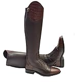 Rhinegold Unisex Short Long Leather Horse Riding Boot De-Luxe Reitstiefel, extra kurz, lang, Leder, braun