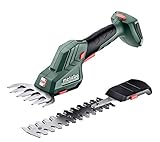 Metabo Akku-Strauch- und Grasschere SGS 18 LTX Q (601609850) 18V, präzise Formschnitte an Büschen, Sträuchern + saubere Rasenkanten, ohne Akku