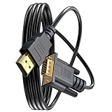 FUUGlan Zuverlässigkeit, 1080P HDMIs auf VGA-Adapterkabel, vergoldet, HDMIs auf VGA-Kabel für Laptops, Desktops, PC und weitere Geräte, vergoldetes Kabel
