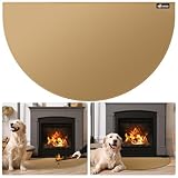 FLASLD Feuerfeste Kaminmatte 61×104cm Halbrunder...