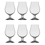 Stölzle Lausitz Biertulpe Berlin 6er-Set I 390ml Biergläser Set optimal für Bierliebhaber I Spülmaschinengeeignetes Biertulpen Set groß I Bruchresistente Weizentulpen aus bleifreiem Kristallglas
