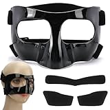 EGNGY Nasenschutz für Gebrochene Nase, nasenmaske, Sport Maske, Sportschutzmaske für Erwachsene, geeignet für Basketball, Fußball und andere Arenastic -Schwarz