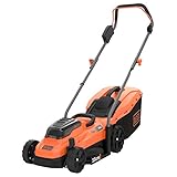 Black+Decker Akku-Rasenmäher BCMW3318L2 (betrieben mit 2x 18V Akkus, 2.5Ah, 33 cm Schnittbreite, für mittlere Rasenflächen bis 250 m², 5-fache Höhenverstellung, inkl. 2 Akkus, Ladegerät)