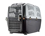 TRIXIE Transportbox Skudo – L: 73 × 76 × 105 cm, IATA-konforme Transportbox für Hunde & Katzen ideal für Reisen mit Auto oder Flugzeug, robuste Reisebox aus Kunststoff mit Schnappverschlüssen – 39745