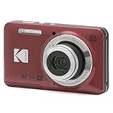 KODAK Pixpro FZ55-16 Megapixel Digitalkamera, 5X optischer Zoom, 2.7 LCD, optischer Bildstabilisator, 720p Full HD-Video, Lithium-Ionen - Rot