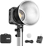 ZHIYUN Molus G200 [Official] Videoleuchte 200W, COB LED Videolicht mit Bowens Mount, Bi-Color Streaming Licht mit 61500 Lux/ 2700~6500K/ CRI≥95/ TLCI≥97/ APP Control, Ultraleise Video/Foto Licht