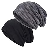 EINSKEY Mützen Herren Damen Dünne Slouch Beanie Mütze Leichte Weich Bequem Atmungsaktiv Übergangsmütze Strickmütze für Joggen, Fahrrad, Schlaf, Haarausfall, Chemo