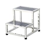 TELAIUS Leitern, Haushaltsleiter aus Edelstahl, einstöckige Leiter, tragbare zweistufige Leiter, Innenleiter für Autowaschanlagen, Schlafzimmer, Küchenleiter, verdickt/C-47 * 45 * 46 cm