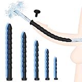 Sadodo 5 Teiliges 5/7/9/11/13 mm Silikon Dilatator Harnröhren Hohl Set,(55-135mm) Dilatatoren Katheter Massagegerät für Männer,Dilatoren Masturbato,Prostata Stimulation Massage,Penis Plug Sexspielzeug