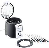 Rosenstein & Söhne Mini Fritteuse: Kompakte Tisch-Fritteuse mit Fondue-Set, 0,9 Liter, 840 Watt (Friteuse, Mini Friteuse, Kochgeschirr)