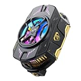 Handy Kühler für Gaming Black Shark FunCooler 4 Pro, 27W Handy Kühlung Lüfter mit Sleep Timer/Ventilator Geschwindigkeit Einstellungen für 66-88 mm iPhone/Android Kühlkörper, Handy-Radiator RGB Licht