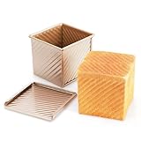 Brot Toast Form,Antihaft Toast Box,Laib Form,Laib Pan mit Deckel,für Toast/Sandwich/Kuchen Form,Backformen- Golden