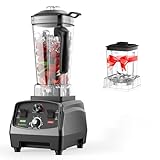 BioloMix Professional Smoothie Blender mit 2-Liter-BPA-freiem Krug, Smart Timer 2200 Watt Spitzenleistung für Smoothies gefrorene heiße Suppen (Zubehör +600ML Schleiftopf)