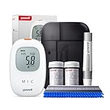 yuwell Blutzuckermessgerät Set mit Teststreifen x 50 und Lanzetten x 50, Diabetes Test ideal für den Heimgebrauch, Zuckermessgerät zur Selbstkontrolle des Blutzuckers bei Diabetes(Modell 710)