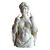 Unverfrorene Venus die Mittelfinger Statue Venus Figur mit Mittelfinger Rebellisch Kühne Moderne Kunst Dekor Harz Kunst Statue Skulptur-Ornament, lustiges einzigartiges Dekorationsstück Modell 2
