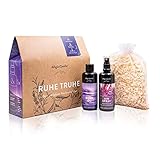 AllgäuQuelle® Bio Geschenk-Set Nachtruhe mit 100% Bio-Öle - 1x Bio-Airspray 100ml + 1x Bio-Badeöl 100ml Allgäuer Nachtruhe + 1x Bio-Duftsäckchen. Set mit Duftspray, Badeduft, Duft-Säckchen