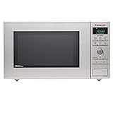 Panasonic NN-SD27HSGTG Mikrowellenherd mit Glasdrehteller, 23 l, 1000 W, 10 automatische Programme, automatisches Auftauen, 6 Leistungsstufen, Timer, digitales LED-Display, Edelstahl & Silber