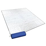 Alu Isomatte Schaummatten Schlafmatte Für Camping 200 X 200 cm Schlafmatte Für Camping Isoliermatte Doppelseitige Schaumstoff Foliendecke Faltbare Zeltmatte Bodenmatte