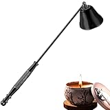 Esteopt Kerzenlöscher aus Edelstahl, Schwarz, mit langem Griff und Geschenkbox, geeignet für Geschenke bei Feierlichkeiten