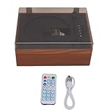 NOENNULL Kabelloser Lautsprecher-CD-Player, Vintage-CD-Player, 5.1, Doppellautsprecher, Tragbarer Retro-CD-USB-Laufwerk, AUX-Eingangs-Player mit Kopfhörern für Zuhause, Auto (Braun)