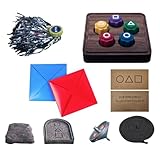 HIMS Ddakji Game, Korean Game Gonggi Set, Steine Werfen Traditionelles Koreanisches Spiel, Jebi Chagi, Gong-gi, Biseokchigi, Paeng-y, Ddakji, Gong-gi Familienreisespiele