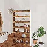 AJSEOYBS Standregal für Wohnzimmer,BüCherschrank Mit TüRenbüCherregal/Raumteiler RäUchereiche 100×30×198 cm Holzwerkstoffgeeignet FüR Wohnzimmer, Schlafzimmer, Arbeitszimmer, Korridor