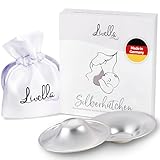 Livella | Silberhütchen aus 999er Silber | Made in Germany | Hilfe bei gereizten Brustwarzen | Unterstützt feuchte Wundheilung beim Stillen | Wochenbett Stillhütchen (2 Stück) für Brustschutz