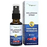 Melatonin Spray - Sofortspray extra hochdosiert mit 0,5 mg Melatonin pro Sprühstoß - Einschlafspray - Ohne Alkohol - Laborgeprüft - Vegan - Himbeere Geschmack - 30 ml