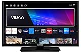 Telefunken Fernseher 24 Zoll Smart TV VIDAA XH24VP550M HD Fernseher, HDR TV mit integriertem Triple-Tuner, LED TV schwarz