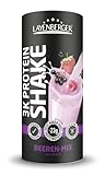 Layenberger 3K Protein Shake Beeren Mix, 78 % Eiweiß und nur 4,4 % Kohlenhydrate bei nur 2,5 g Zucker, (1 x 360 g)