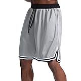 AmyGline Hosen Herren Shorts Neu-Männer CasualMode Lose Schnell Trocknend Outdoor Sports Shorts Joggen Fitness Basketball Shorts Kurze, Grau, XXL