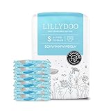 LILLYDOO hautfreundliche Einweg-Schwimmwindeln für Babys, Größe S (6-11 kg), 1 Packung (20 Stück) mit Unterwasser-Design, Windeln für sicheren Schutz im Wasser