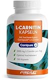 L-Carnitin hochdosiert 2000 mg - 150 Carnipure® L-Carnitin Kapseln mit L-Carnitin-Tartrat - Premium-Rohstoff Carnipure® von Lonza - ohne unerwünschte Zusätze - laborgeprüft mit Zertifikat - vegan