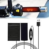 Heizgriffe Motorrad, HOVCEH 1 Paar Universal 5V USB Griffheizung Motorrad, Griffheizung Fahrrad Dreistufige Temperaturregelung, Heated Grips für Motorrads, Fahrrad