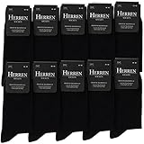 Occulto Herren Schwarze Socken 10-30er Pack (Modell: Hermann) 10 Paar | Schwarz 43-46