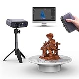 3DMakerpro Moose Lite 3D-Scanner für 3D-Modellierung & Reverse Engineering – Premium-Set mit Drehteller & Stativ, 0,05 mm, Blaulicht, KI-Tracking, Windows/macOS