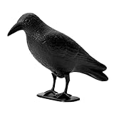 OFFO Schwarz Rabe Vogelschreck - Kunststoff Taubenabwehrsystem für Balkon Garten Terrasse Krähenattrappe Schutz vor lästigen Vögeln,1 Stück