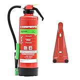 Neuruppin 6L Schaum Marken-Auflade-Feuerlöscher S6P 6 LE inkl. ANDRIS® ISO-Symbolschild, ANDRIS® Prüfnachweis & Wandhalterung