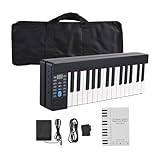 Professionelle Elektronische Tastatur Elektronisches Klavier Mit 61 Tasten Tragbar Faltbar Multifunktionales Digitalpiano Mit LCD-Display Und Sustain-Pedal Tragbare Tasche(US)
