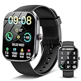 Smartwatch Herren Damen, 1,96' HD 2025 Fitnessuhr Smart Watch mit Telefonfunktion, 115+ Sportmodi Schrittzähler Armbanduhr, Herzfrequenz SpO2 Schlafmonitor, IP68 Wasserdicht Sportuhr für Android iOS