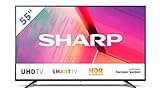 SHARP 55BJ3E 139 cm (55 Zoll) 4K Ultra HD Smart LED TV, HDR, Harman/Kardon Soundsystem, Triple Tuner